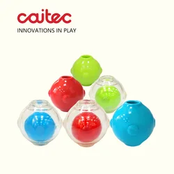 CAITEC-pelota chirriante para perro, juguete resistente a las mordeduras, flotante, duradero, ideal para lanzar, perseguir, alimentar a perros medianos y grandes