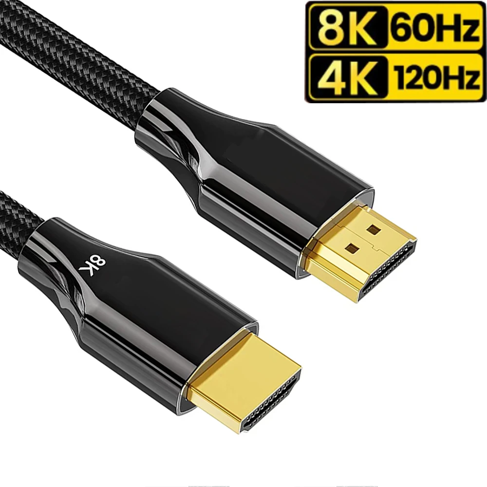 Certified HDMI 2.1 cable 4K 120Hz 3M 2M 4K 120Hz cable HDMI 2.1 for Xbox Series X PS5 Xiaomi Mi Box HDR10 48Gbps HDMI 8K cable