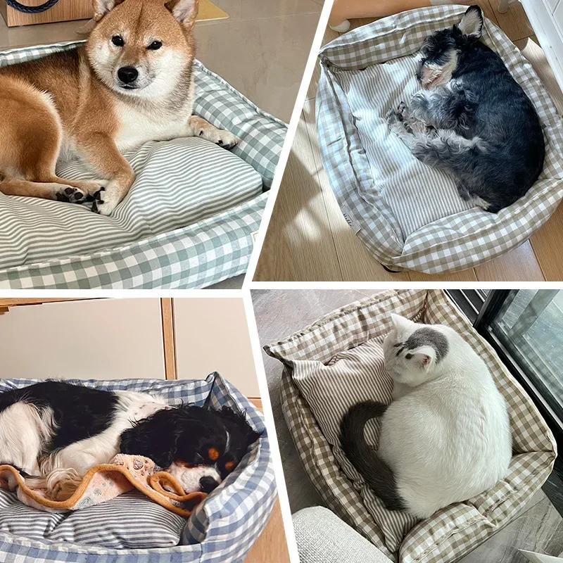 Indoor Dogs Small Medium Cat Sofa Sleeping Bed Pet Nest Cat Bed Pet Sofa Sleeping Bed Furniture Pet Supplies Accessories