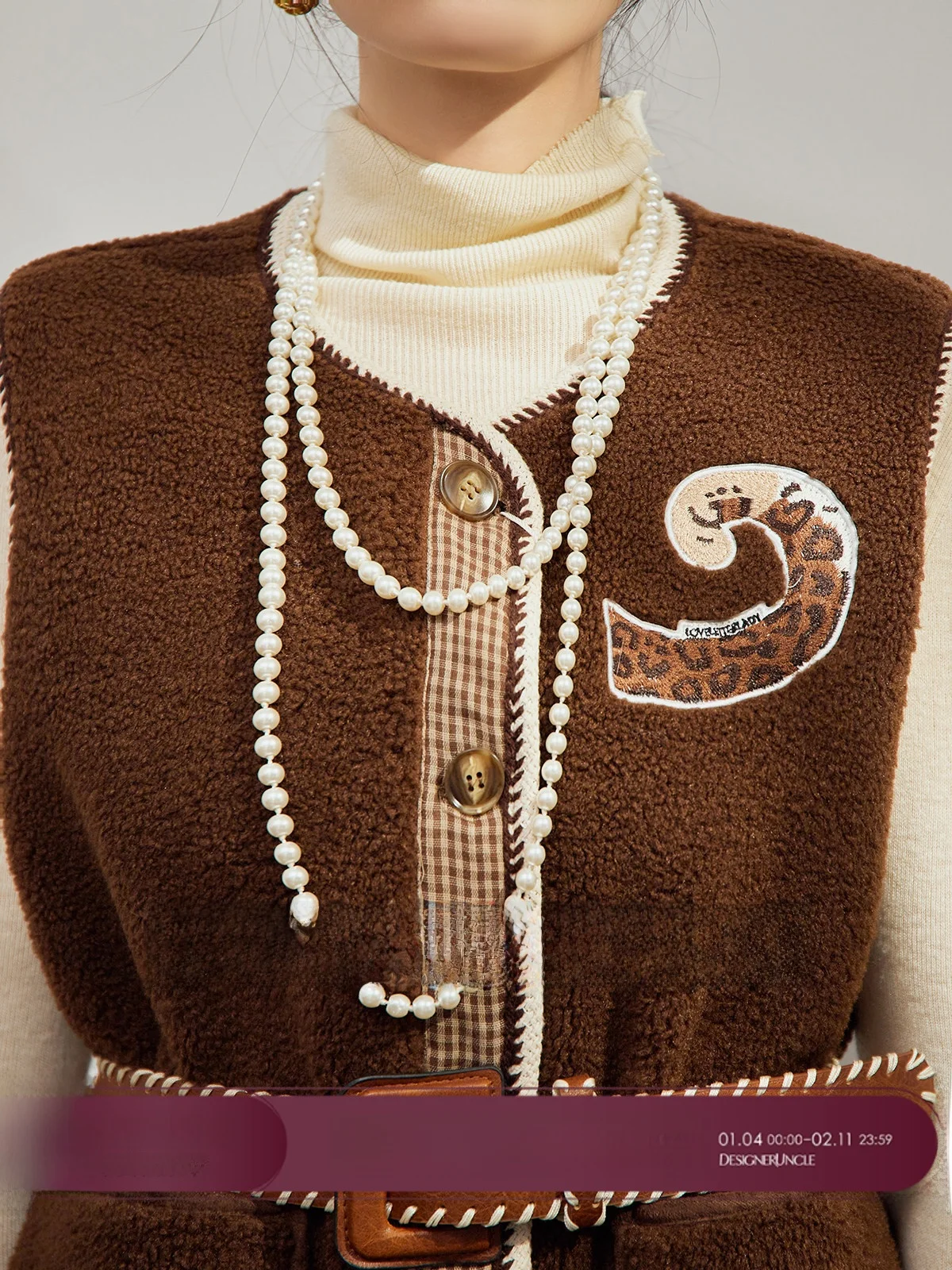 

Теплый коричневый жилет из овечьей шерсти для женщин, новинка осени 2025, ретро-стиль, для повседневной носки, утягивающий, бренд Uncle, верхняя одежда для девушек