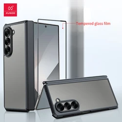 Xundd For Samsung Galaxy Z Fold 6 Case Automatic Rebound Hinge Haft Back Shell Screen Protective Tempered Glass Film For Z Fold6