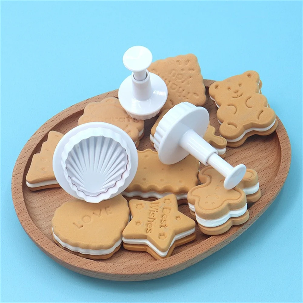 Sugarcraft Fondant Cutter Plastic Cake Mold DIY Fondant Cake Decorating Tools Plunger Paste Sugar Craft Die