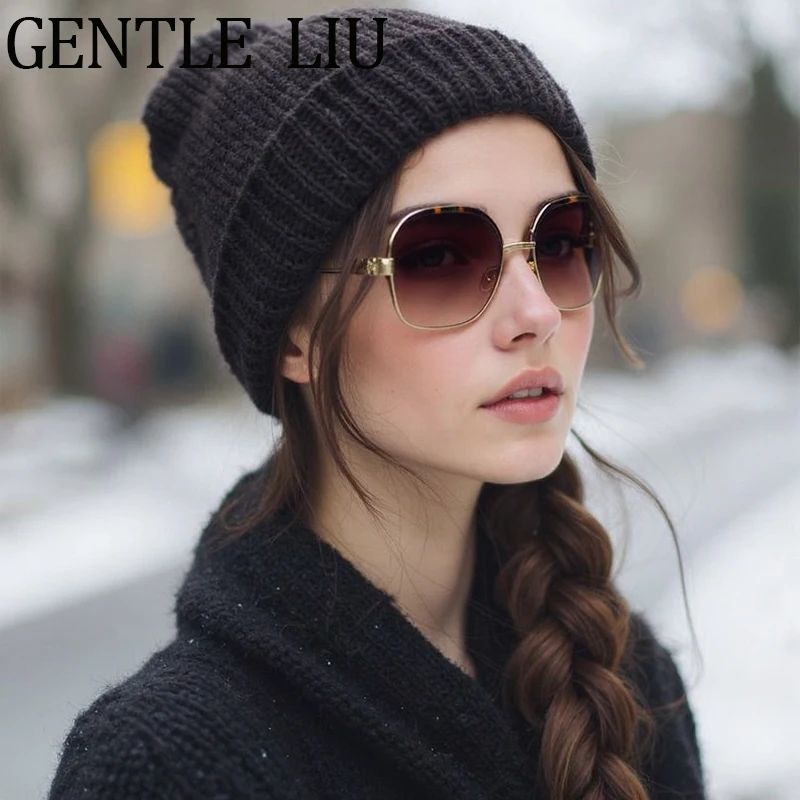 คลาสสิกกรอบแว่นตากันแดดแปดเหลี่ยมผู้หญิง 2025 Luxury ยี่ห้อ Designer กรอบแว่นตาโลหะสําหรับสุภาพสตรีแว่นตาขับรถ UV400