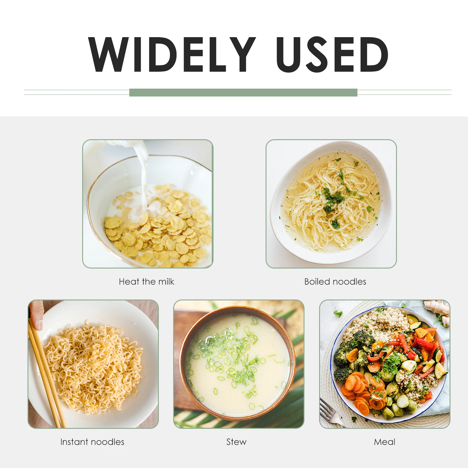 

1 Set Stainless Steel Ramen Double Handle Cookware Small Hot Instant Korean Cooking Utensil Household Milk Heating