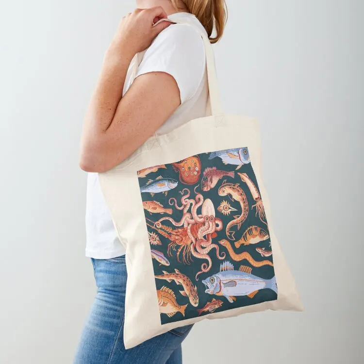 

Pompeii Marine Mosaic Tote Bag Reusable bags tote bag women handbag canvas tote