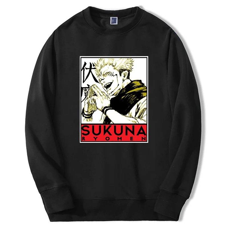 

Jujutsu Kaisen Sweatshirts Ryomen Sukuna Anime Manga Graphic Men Women Hoodie Long Sleeve New Hip Hop Moletom Male Fashion Hoody