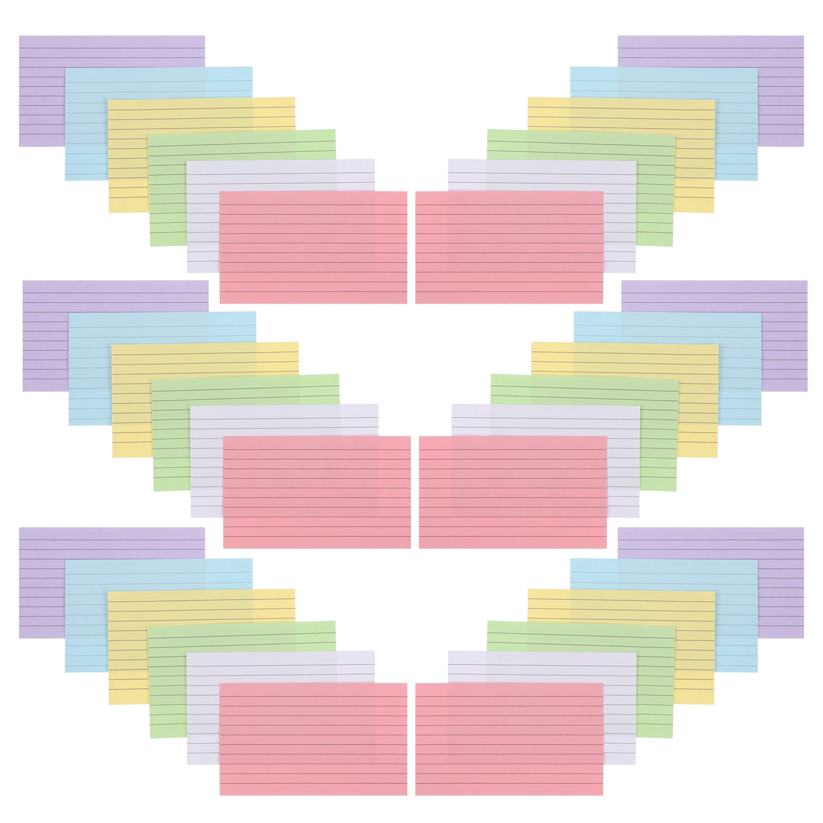 

600pcs Memory Cards Colored Index Cardstock Mini Thank You Notes Blank Study Flashcards for School Organization