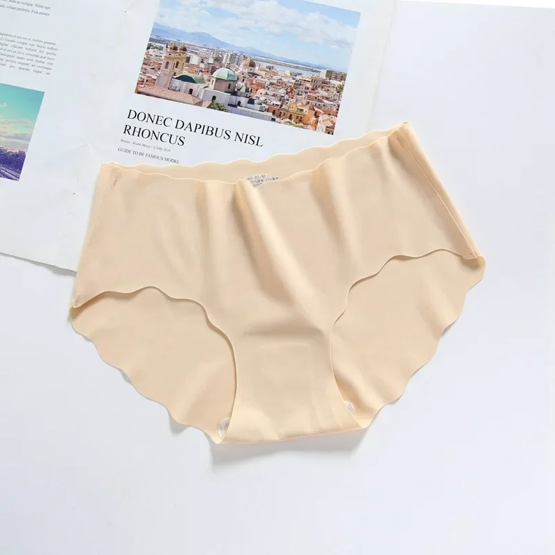 Seamless Panties for Women Plain Panties Slip Silk Female Underwear Soft Thin Light Panti Culotte Femme Underpants