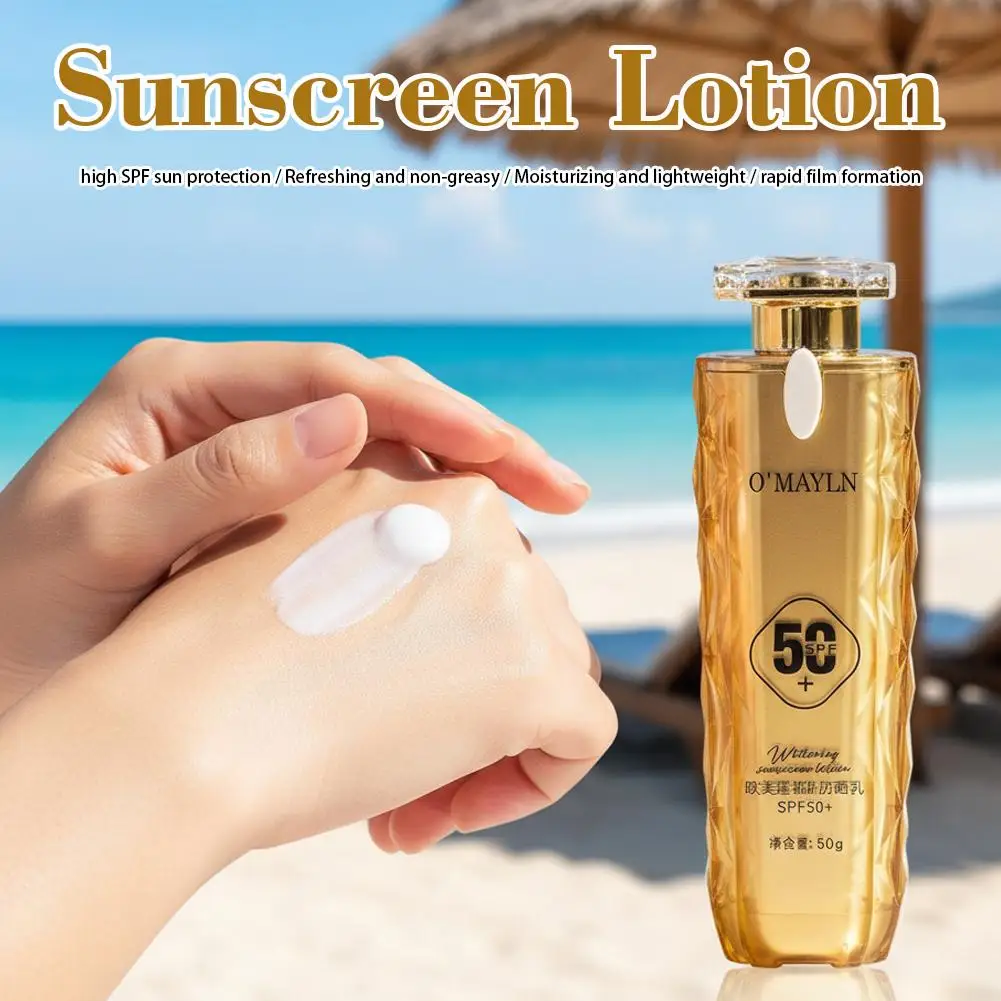 Summer Sunscreen SPF50+ Moisturizing Nourishing Waterproof UV Resistant Refreshing Concealer Face Cream Korea Skincare Cosmetics