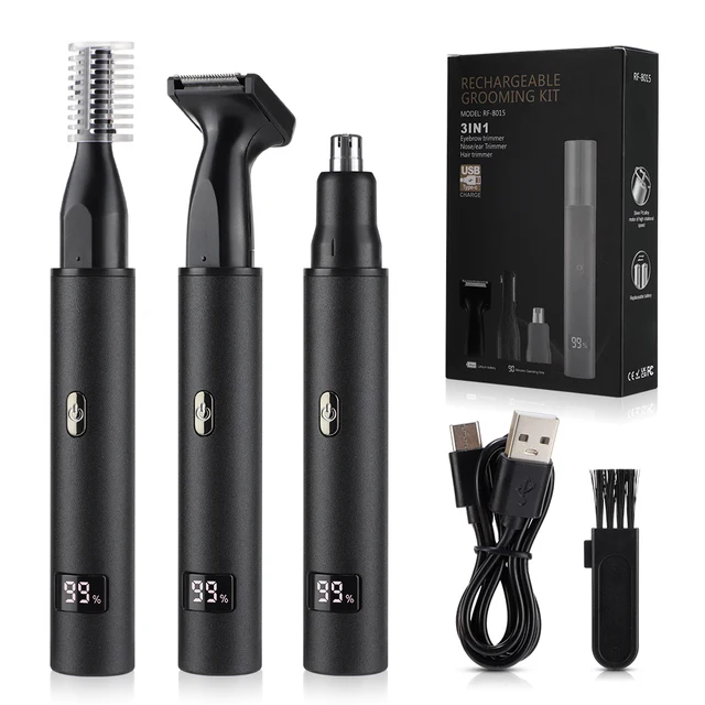 Elektryczny trymer do nosa dla kobiet i mężczyzn, szybki silnik, depilator do włosów, golarka do ust i brwi, głowica tnąca typu R, trymer do nosa.