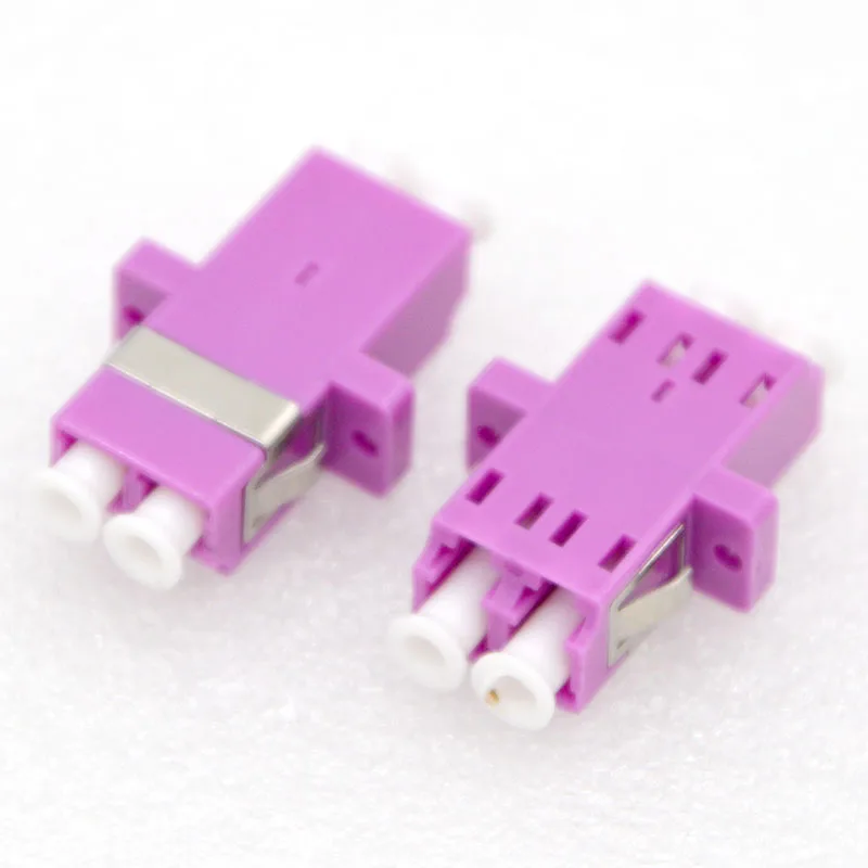 100pcs Optic Fiber Adapter Connector LCPC Single Mode Coupler Flange for Data Center Telecom Surveillance Cabling Best Price