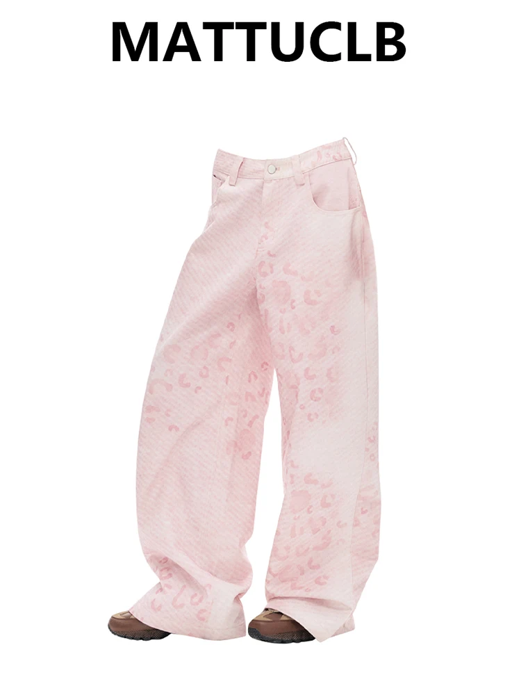 

Autumn Winter Women Korean Shoujo Print Tide Jean Japanese Abi Y2K Streetwear High Street Baggy Harajuku Denim Mom Pants Grunge
