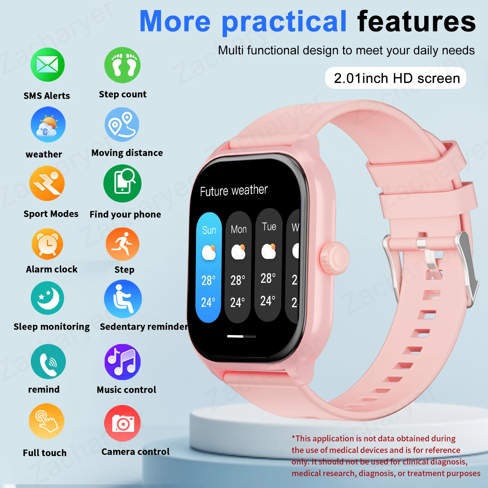 HOT With wireless call function, compatible with Android and iPhone, sports watch, application control, SMS reminder