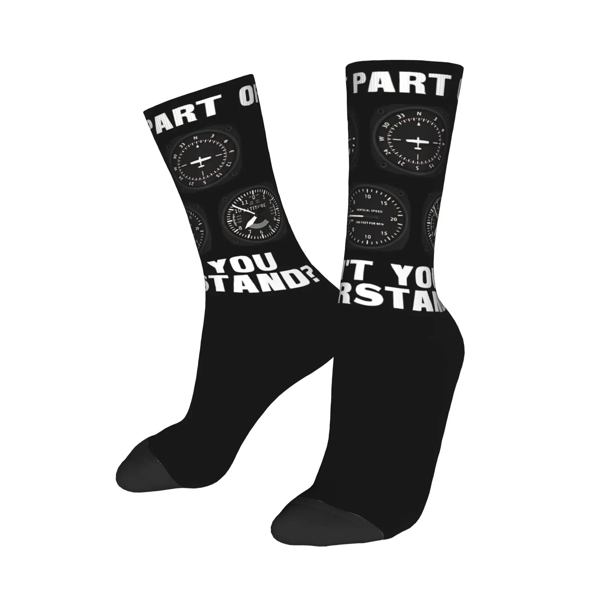 Light Aircraft Dashboard Socks Men Women Polyester Casual  Socks Hip Hop Spring Summer Autumn Winter Middle Tube Socks Gift