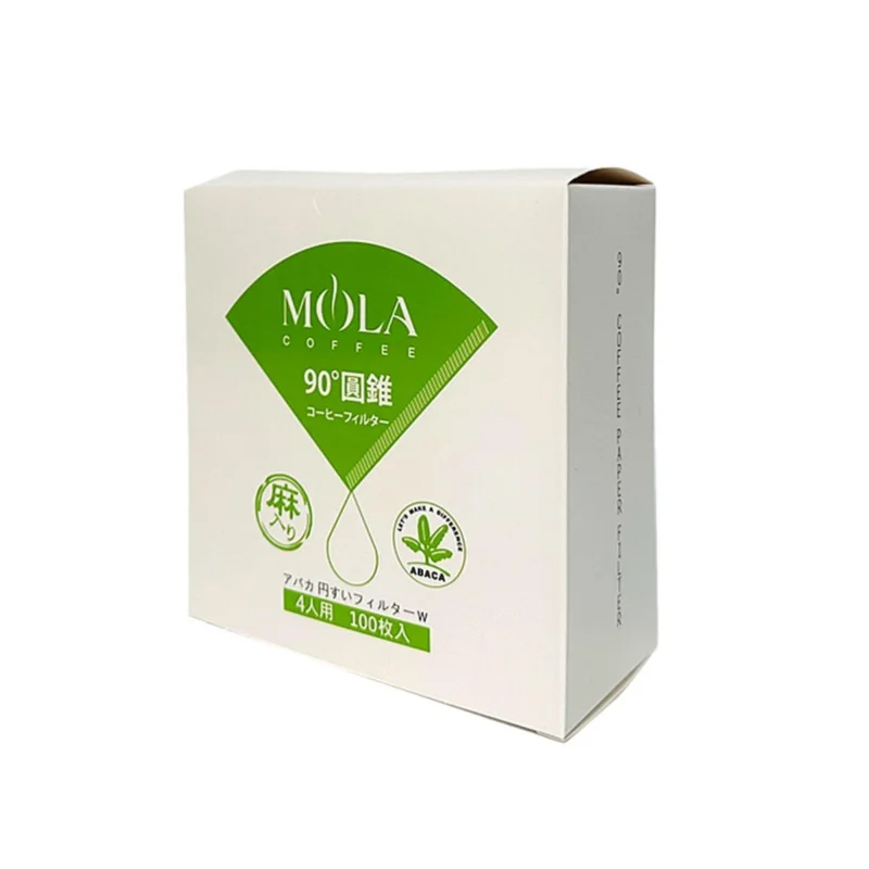 

For Sanyo MOLA coffee Filter paper from Japan, hand-brewed drip V60 filter cup, white in linen fiber