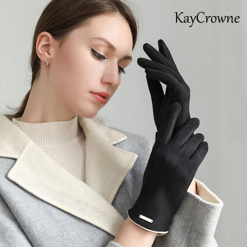 

KayCrowne High Quality Slim Grace Fashion Winter Lady Glove Women Elegant Touch Screen Driving Windproof Keep Warm Gloves G072