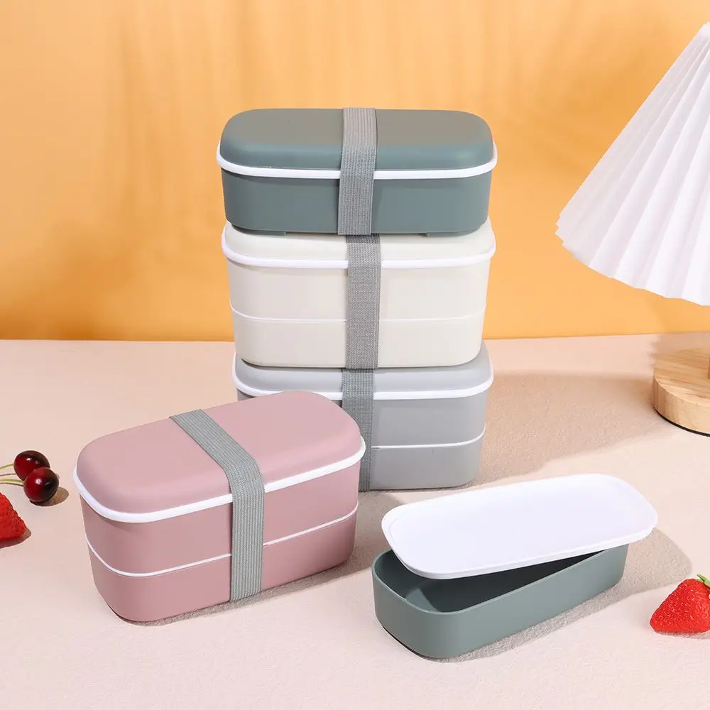 Refrigerator Fresh-keeping Double Layers Food Container Microwavable Dinnerware Bento Box Lunch Box