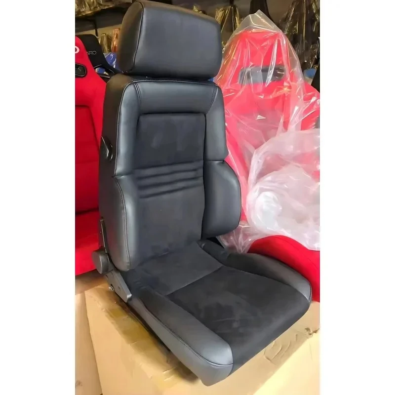 Auto Accessories Reclinable Racing Bucket Seats Equipped With Carbon Leather Backrest For Vehicle Refitting