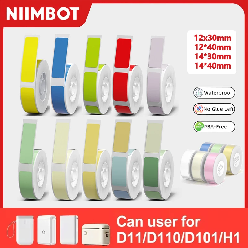 Niimbot  D101 D11 D110 Color Sticker Thermal Label Tag Waterproof Anti-Oil For Mini Portable Printer for mobile