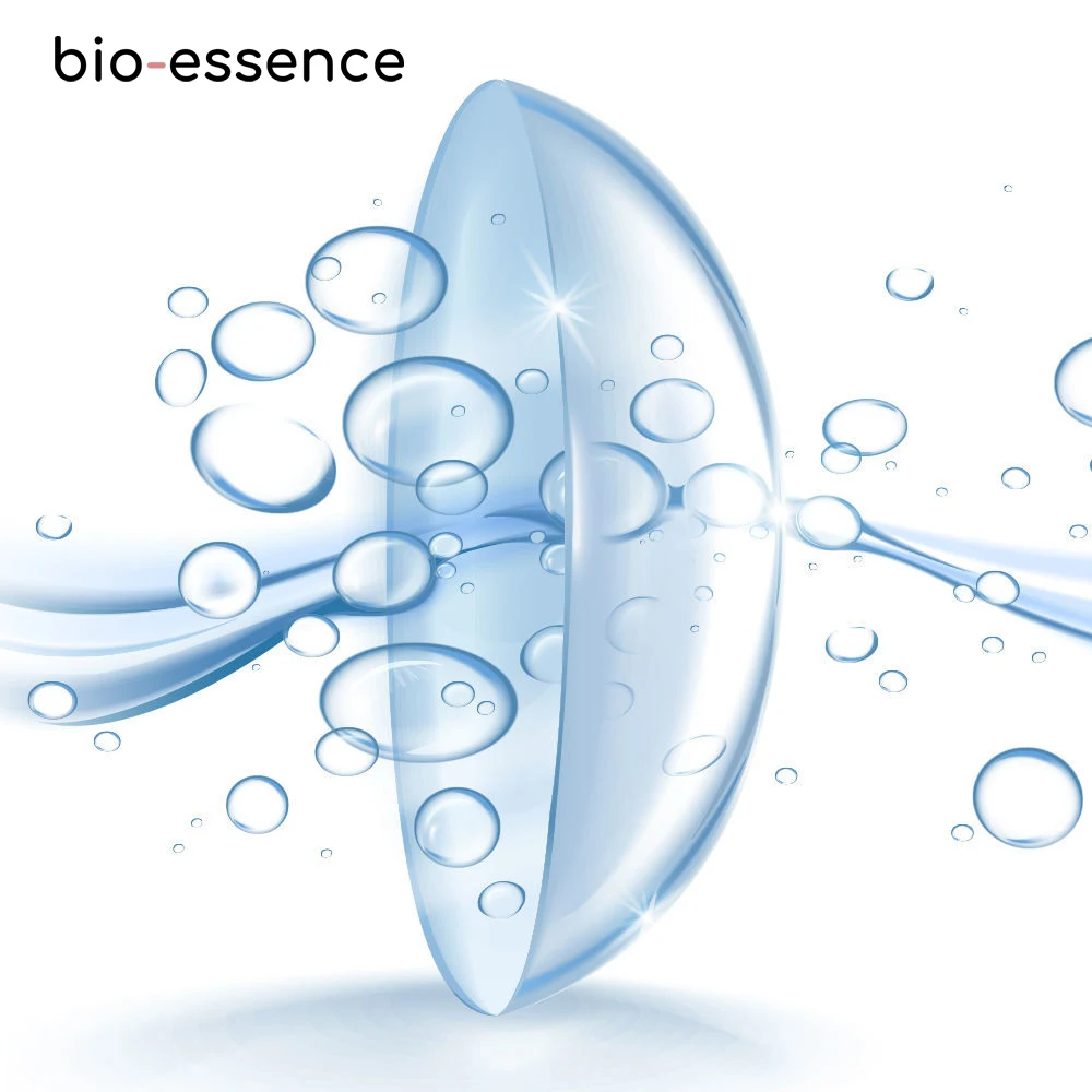 Bio-essence -0,75~-9,00 Klare Kontaktlinsen mit Dioptrien-Vorbehalt, hochwertige transparente Kontaktlinsen mit Sehstärke – Detail 7