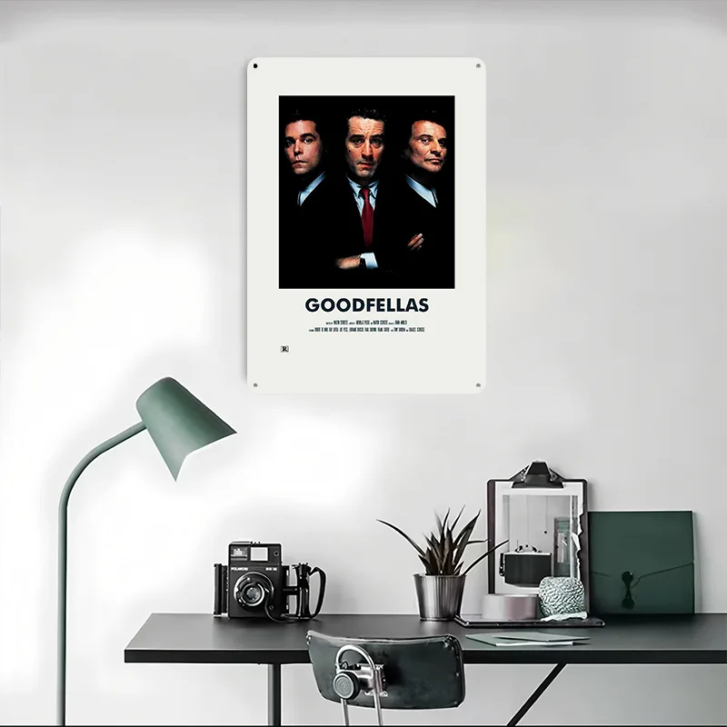 الفيلم البديل المعادن المشارك علامات معدنية جدار الفن الملصقات على جدار ديكور مخصص تين تسجيل للمنزل الديكور رجل الكهف الرجعية