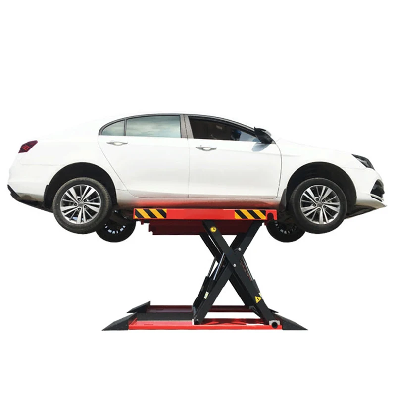 1.2M/1.4M/1.6M 4000KG Mobile Scissor Car Lift Four Cylinder Hydraulic Lifting Machine For Sale