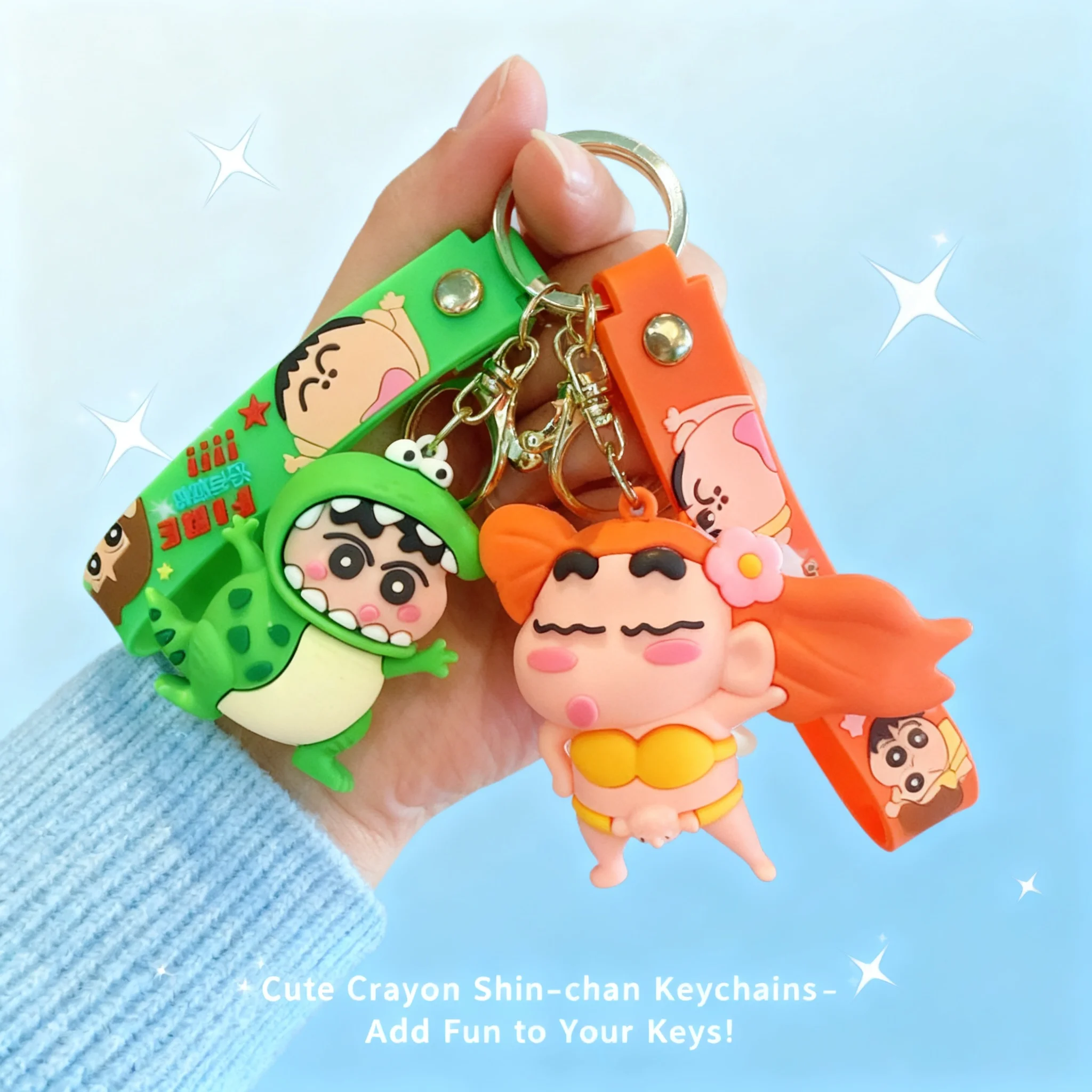 

Crayon Shin Chan Cosplay Keychain Claw Machine Keychain Festival Gift Party Favor Anime Collectible Toy