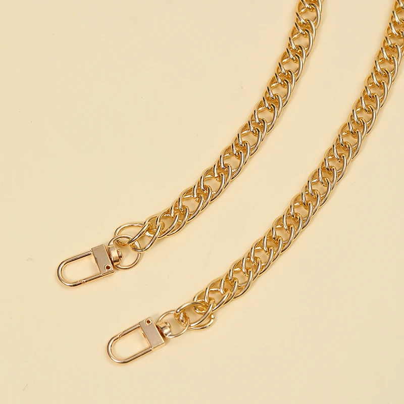 110cm Women Bag Aluminum Chain Color Retaining Gold Diy Simple Chain Metal Wrap Chain Underarm Shoulder Strap Replacement Strap