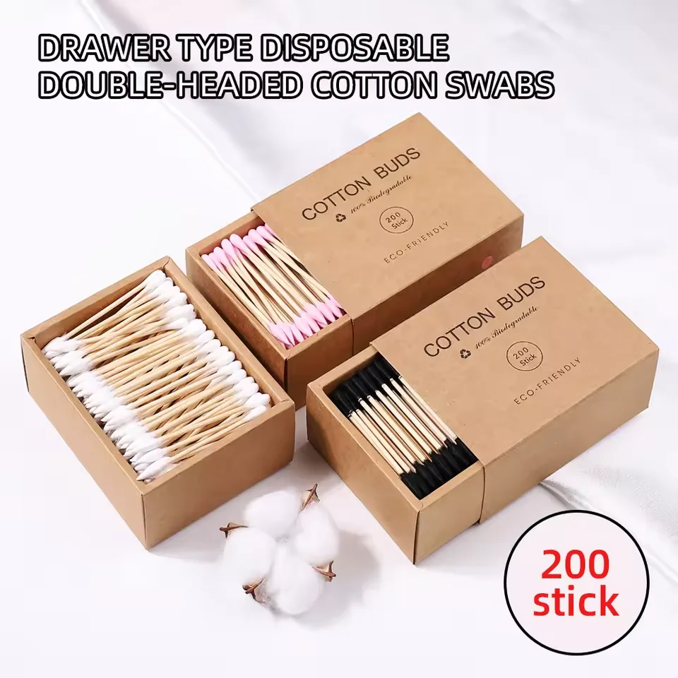 

200 шт./кор. деревянный ватный тампон для ногтей, чистые палочки, кончик бутона, деревянная хлопковая головка, корректор деталей для маникюра, инструмент для снятия лака, художественный инструмент