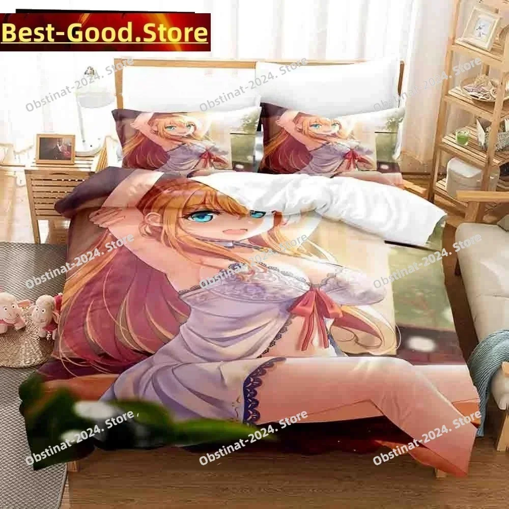 3D Print Anime Princess Connect! Re Dive Bedding Set Single Twin Full Queen King Size Bed Set Adult Kid Bedroom Duvetcover Sets
