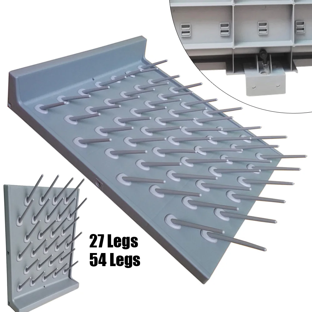 

2 PCS Wall Lab Drying Draining Racks, 27 Pegs, PP, Grey, Desktop Cleaning Equipment Holder for Chemical Industry