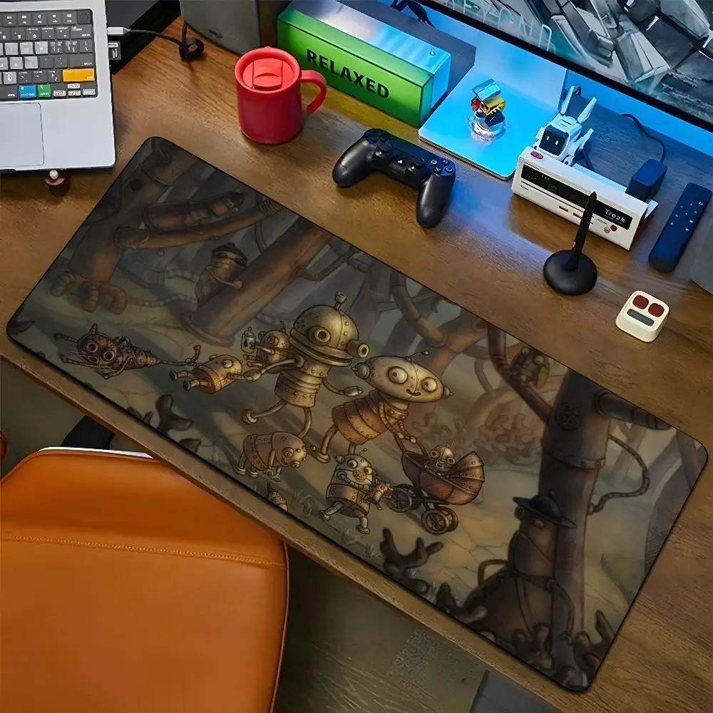 Machinarium Mouse Pad Cartoon Lockedge Large Gaming Pad Computer Gamer Keyboard Mat Desk Mousepad PC Desk Pad