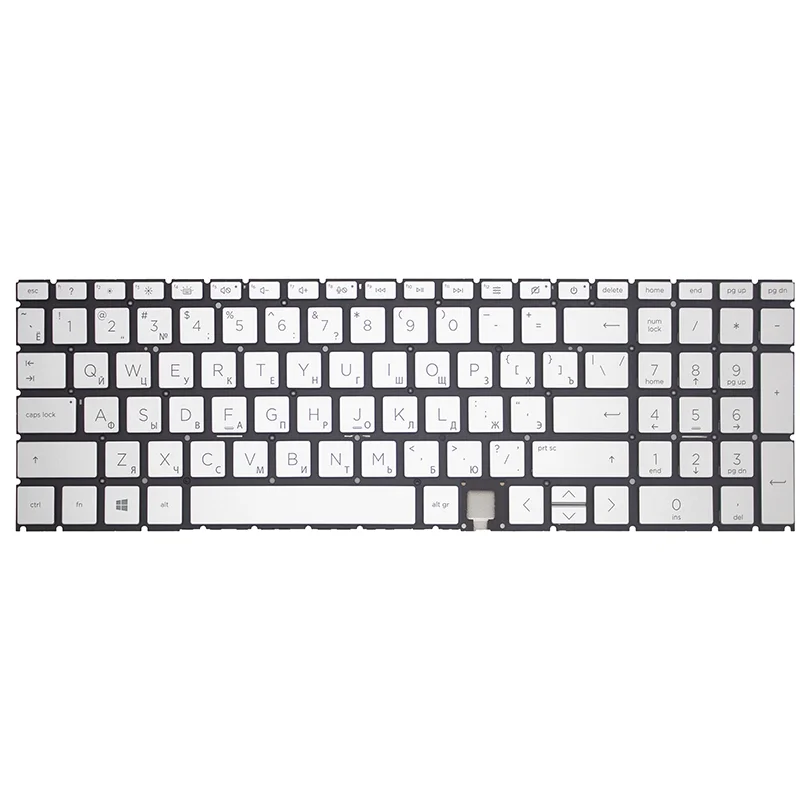 

RU Silver Language Layout Backlight Keyboard For HP ENVY 15-ED 15-EE TPN-C149