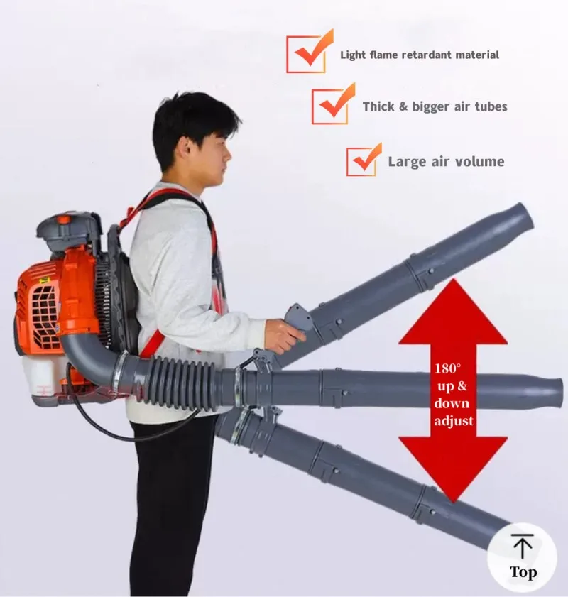 EB-9530 High Power Fuel 85cc Backpack Blower Industrial Grade Brushless Motor CE Certified Outdoor Cleaning Snow Dust