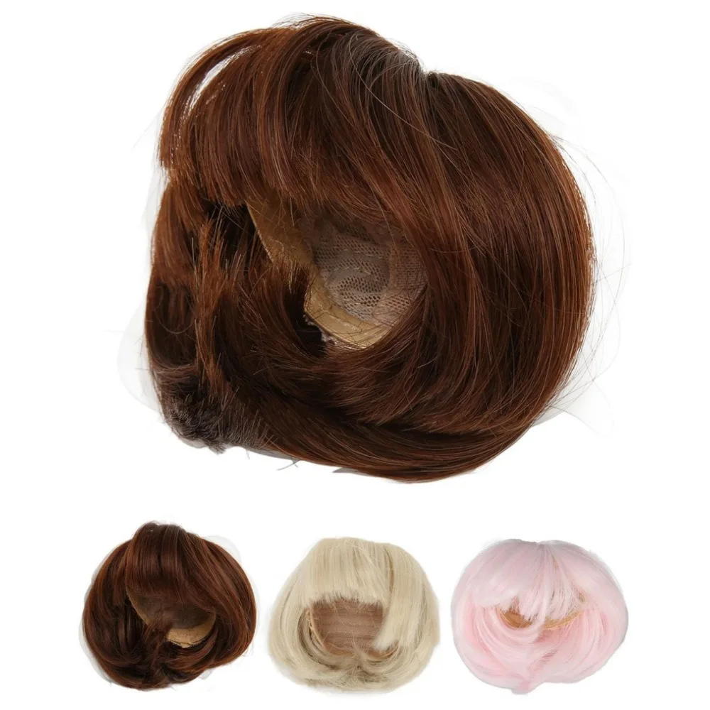 1/3 1/4 1/6 BJD SD Wig High Temperature Fiber Durable Doll Hair Pink Brown Green Pretty Doll Toy Accessories for Plush Dolls