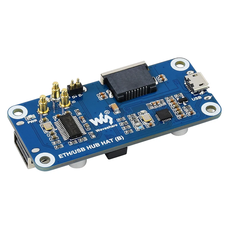 Raspberry Pi Zero Ethernet / USB HUB HAT (B) para Raspberry Pi Series 1 x RJ45 3 x interface USB 2.0 e opção Shell