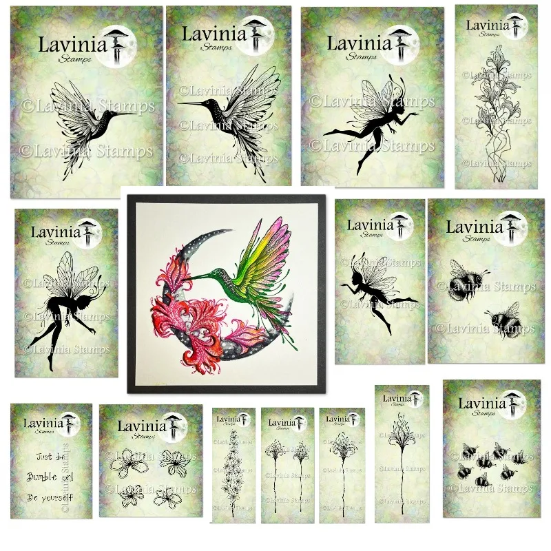 Spirit Sunbloom Christmas Bundle Hummingbird Lumus Moss Flowers Divine Lily Clear Stamps Dies Stencil Scrapbooking Diary Emboss