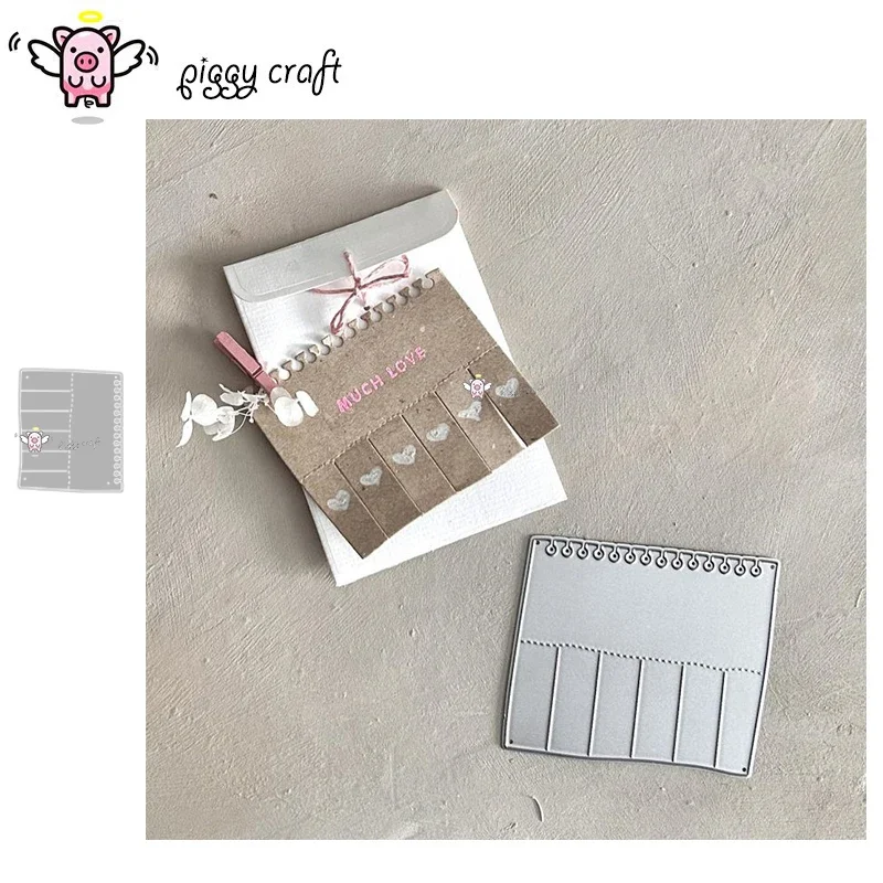 Piggy Craft metal cutting dies cut die mold Sticky notes bookmark Scrapbook paper craft knife mould blade punch stencils dies