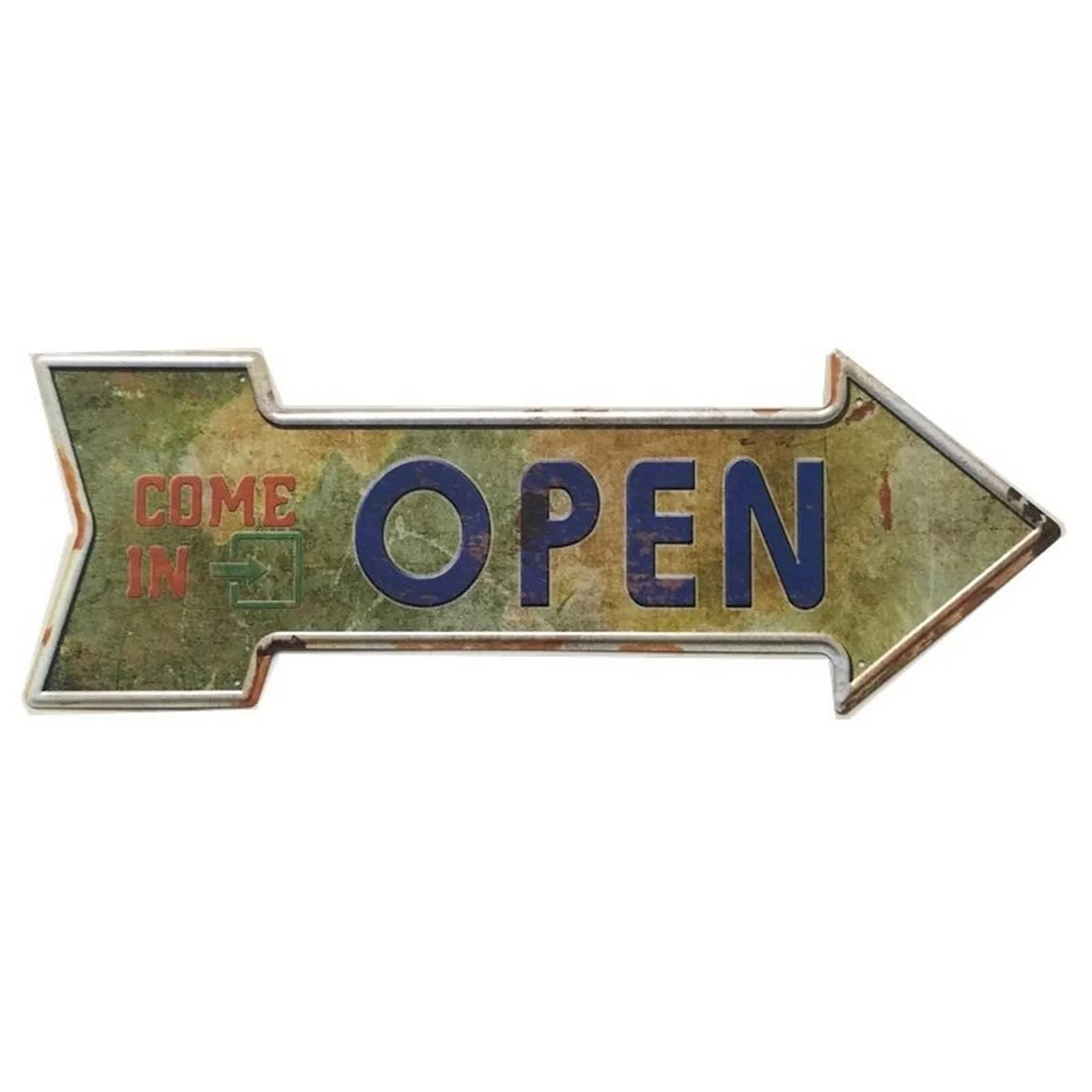 Retro Ice Cold Beer Bar Metal Tin Signs Vintage Street Signs Retro Arrow Directional Signage Funny Tin Sign for Wall Decoration