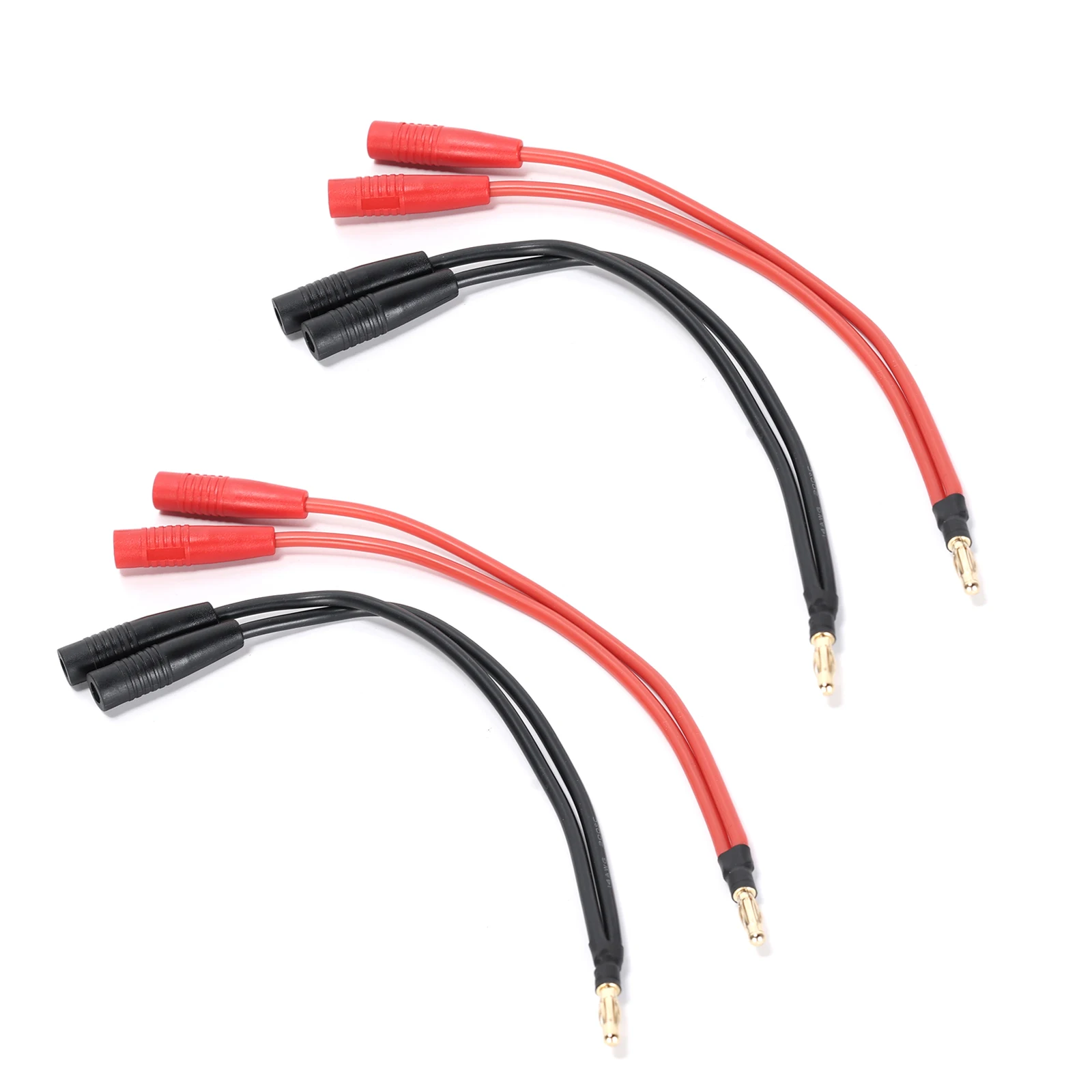 

4pcs 4mm Banana Plugs Male to 2 Female Adapters For Drones, RC Planes, Battery Charging, Electronic Devices