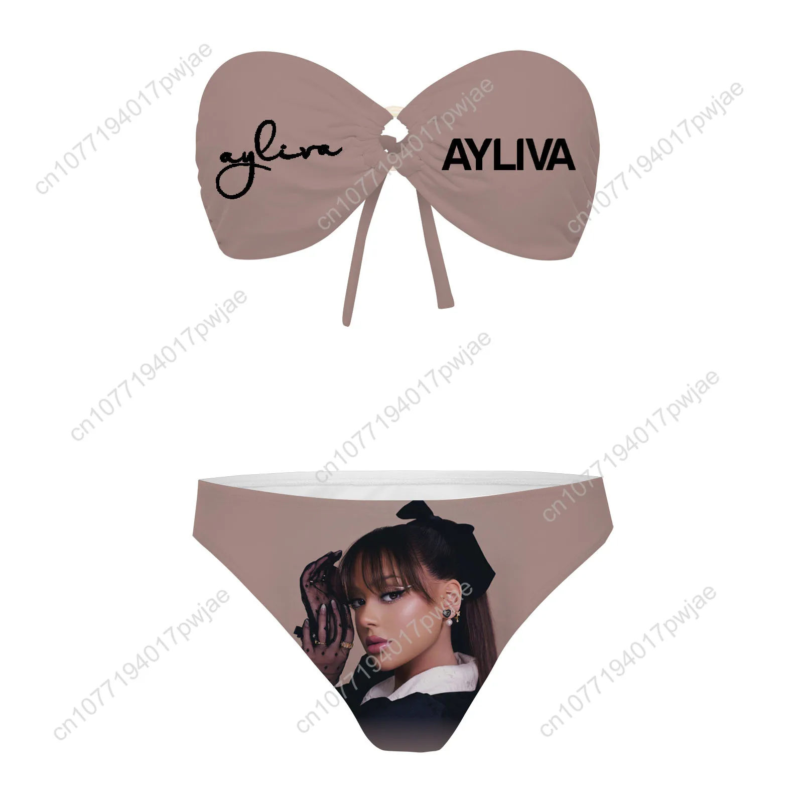 Ayliva Schwarzes Herz Wunder Strapless Swimsuit Bikini Womens Bathing Suits Swimwear Beach Sexy Bikini Customize Beachwear