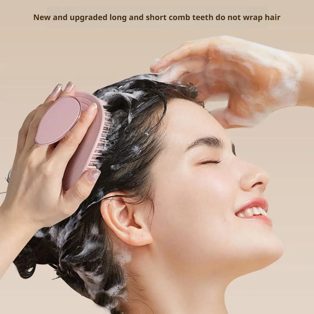 Scalp Massage Shampoo Brush Soft Silicone Deep Cleaning Remove Dandruff Exfoliate Relaxing Scalp Massage Shower Tools