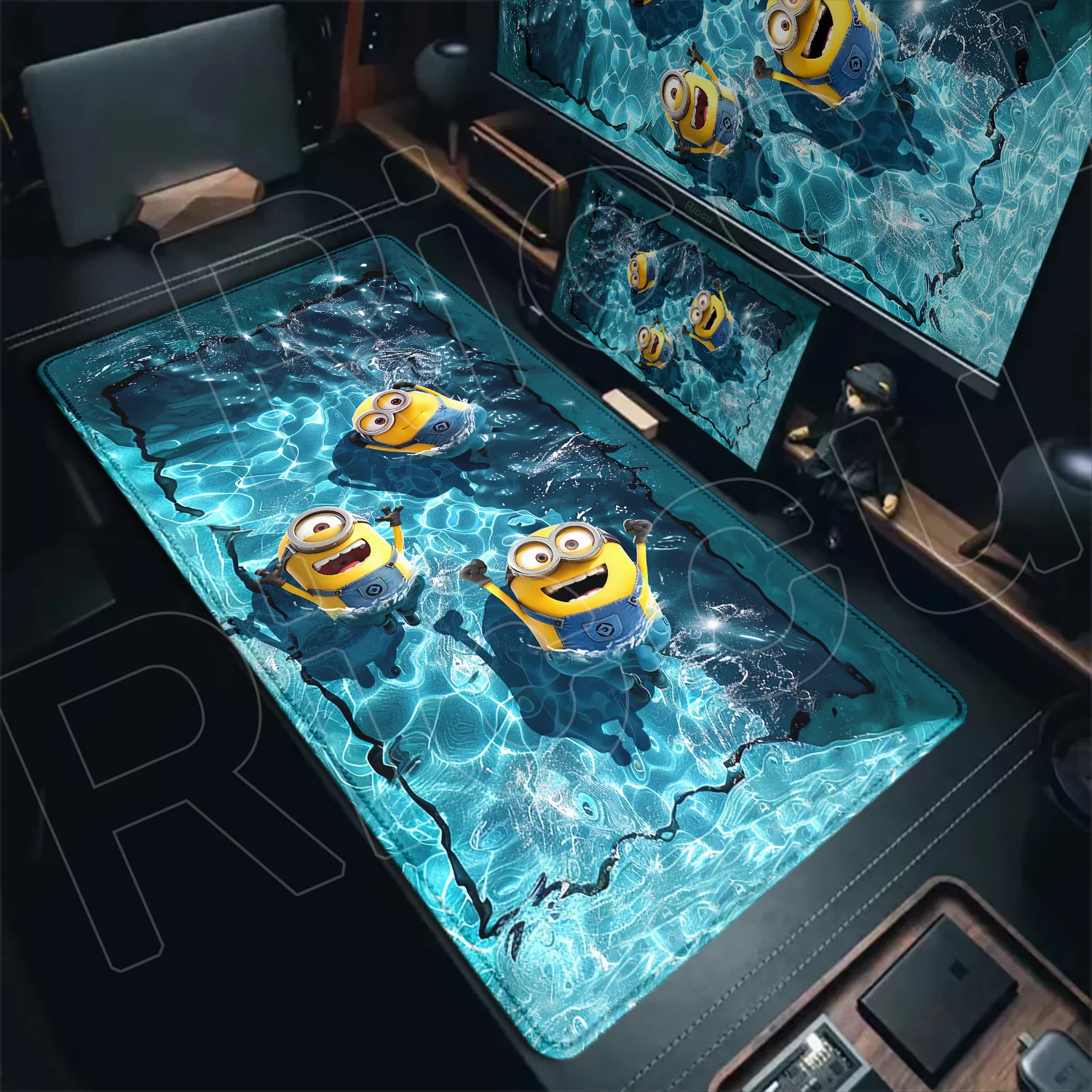 

New HD Printing Funny Cartoon M-Minions Mousepad Computer Gamers Locking Edge Non-slip Mouse Pad XXL Keyboard PC Yellow Desk Pad