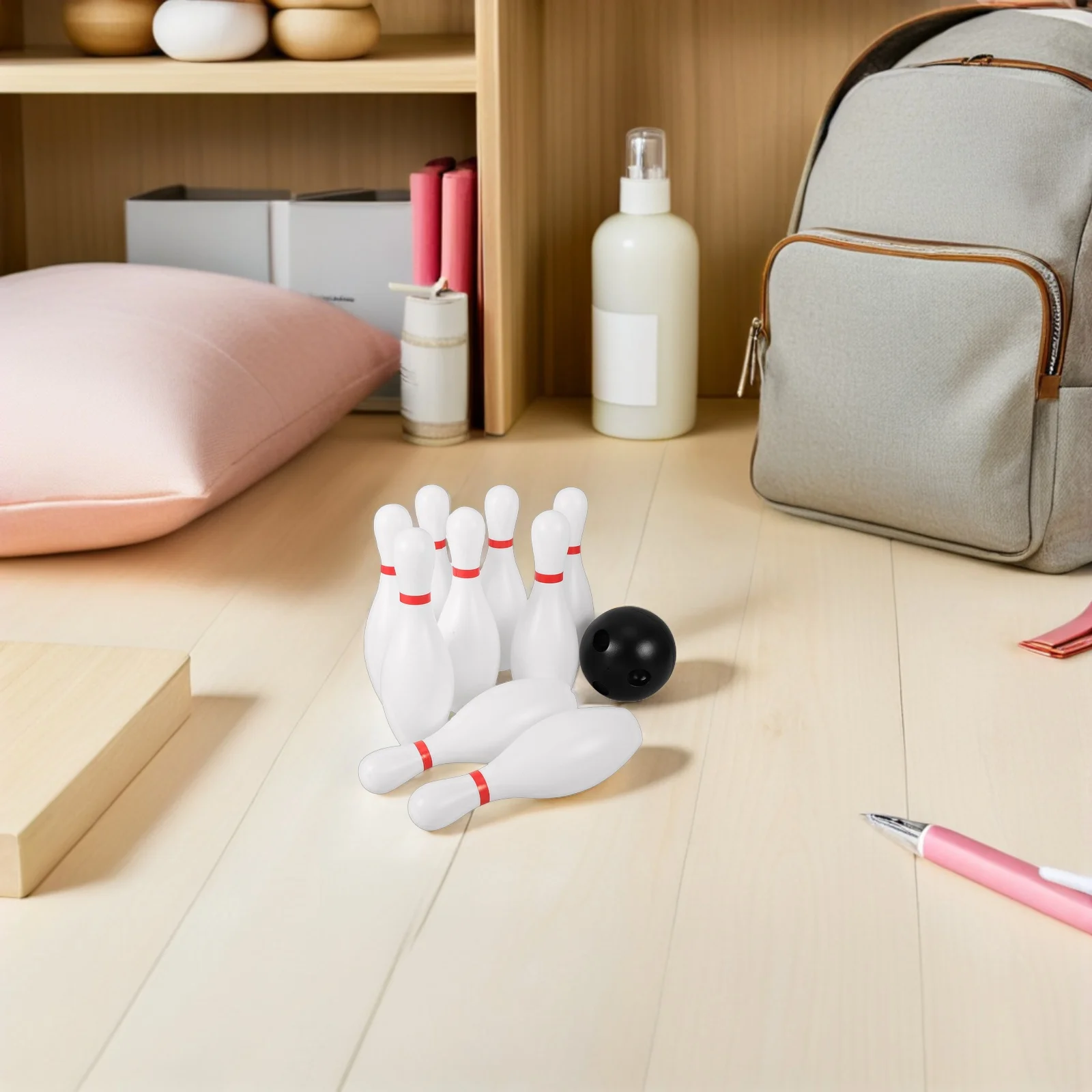 4 مجموعات من مجموعة البولينج للأطفال سهلة الإمساك ودبابيس بلاستيكية للأطفال في مرحلة ما قبل المدرسة والرياضات الخارجية والأسرة وأعياد الميلاد والمرح