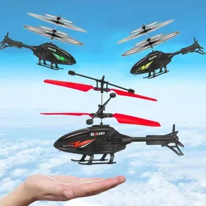 Channel Gesture Control Suspension Helicopter RC Remote Induction Aircraft With Charging LED Light Kids Toy for Boys