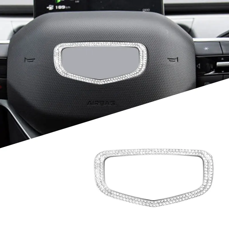 Auto Interior  Accessories Steering Wheel Logo Diamond Crystal Cover Sticker For Geely Emgrand X7 EC7 Atlas Boyue CK2 GC6 Parts