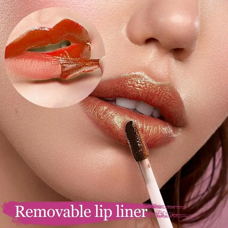 Lip Stain Peel Off Lucidalabbra a lunga durata Set di 3 cosmetici Lip Liner Stain Peel Off per le donne Trucco impermeabile a lunga durata