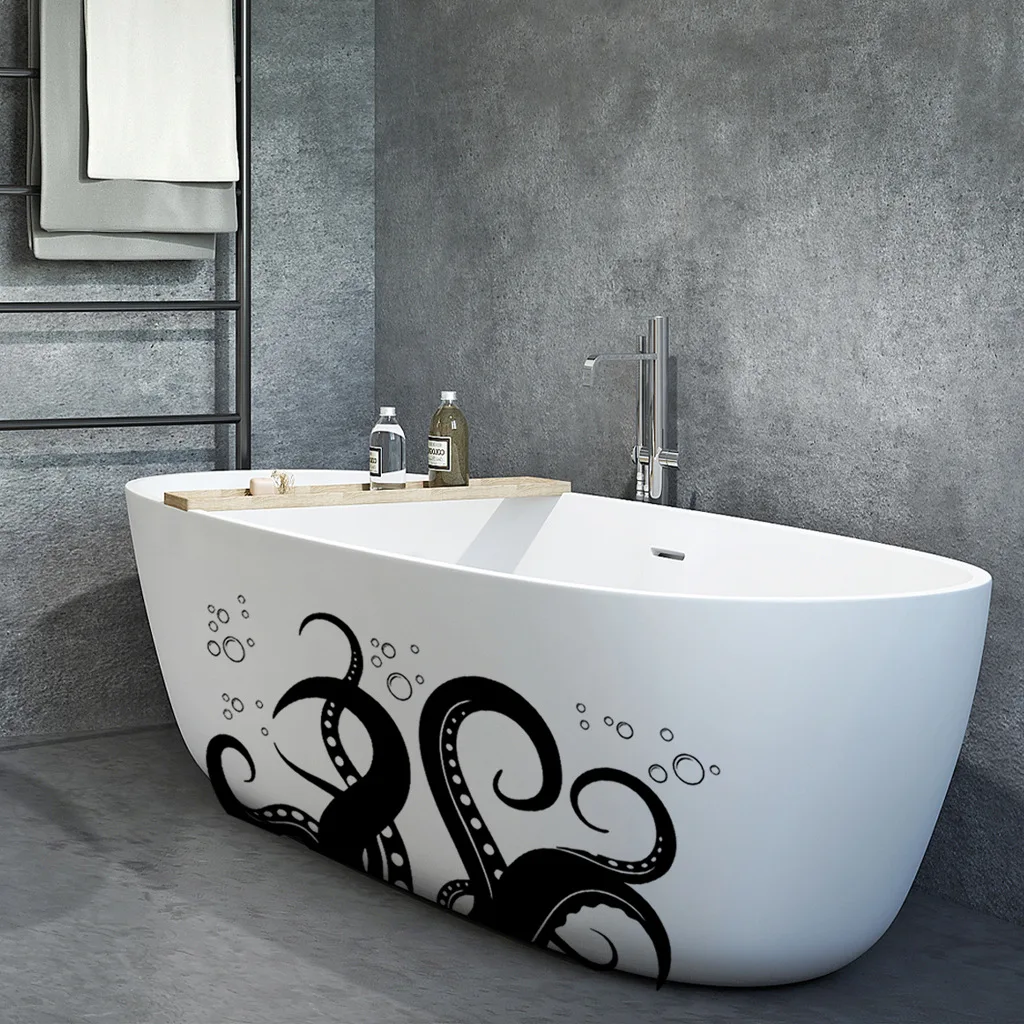 The new Halloween bestseller Black Scary Octopus bath sticker removes the personalized octopus bath sticker