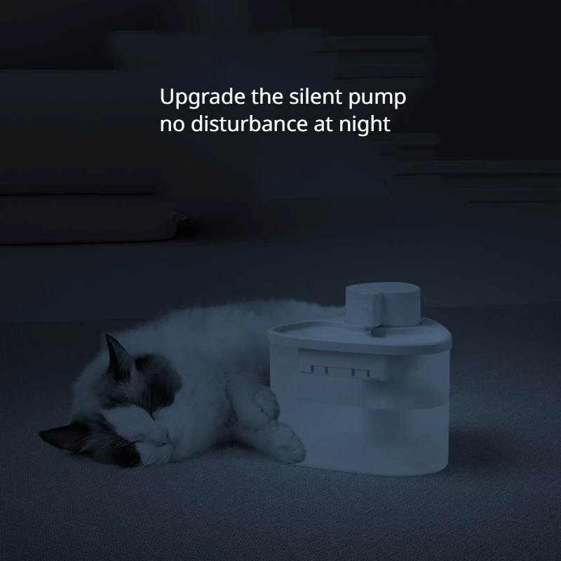 2L Intelligent Cat Water Fountain Battery Operated Automatic Pet Water Drinker Auto Sensor Wireless Cats Water Dispenser