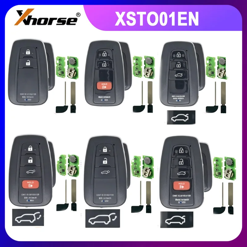 1PCS Xhorse XSTO01EN Global Version For Toyota XM38 Smart Key 4D 8A 4A All in One with Logo for VVDI Support Renew